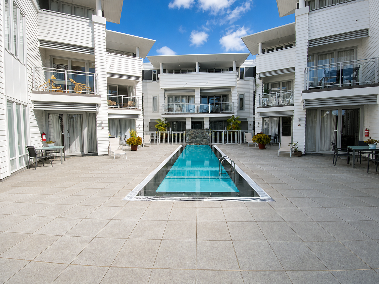 Outdoor heated swimming pool
